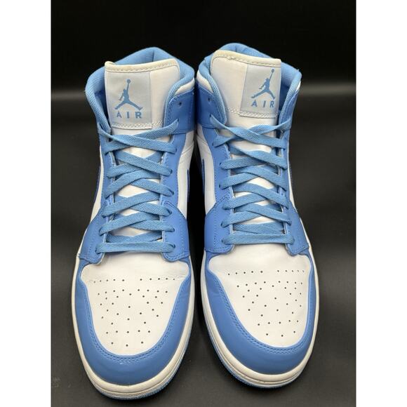 Nike Air Jordan 1 Retro Mid 2013 UNC University Blue Men Size 13 554724-206 - Picture 2 of 16